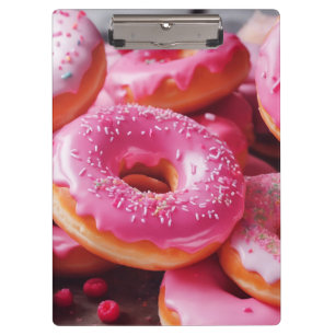 Pranchetas Rosquinhas de morango rosa
