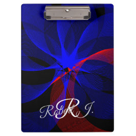 Pranchetas Rotating Blue Accent Geometric Clipboard
