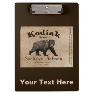 Pranchetas Rótulo de Salmão Vintage Kodiak