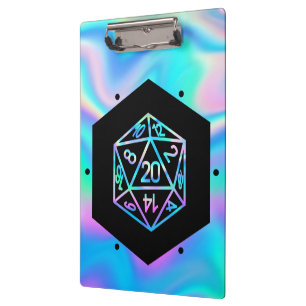 Pranchetas RPG Dice Holo Fantasy Retro Tabletop PnP Gamer