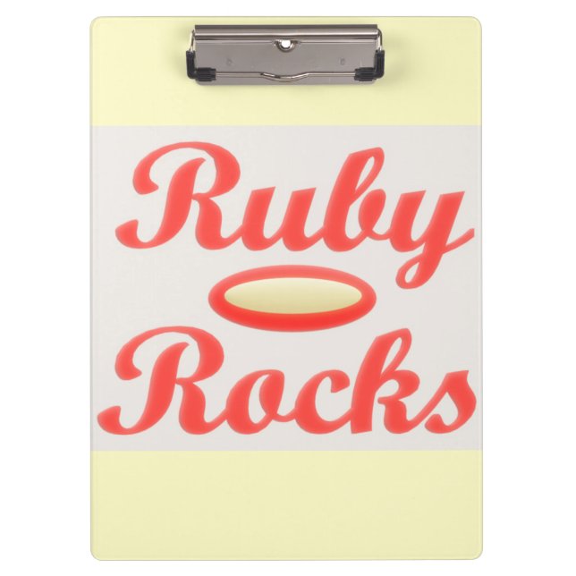 PRANCHETAS RUBY ROCKS RED E CREAM CLIPBOARD (Frente)
