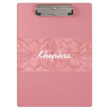 Ruddy Pink Batik E Blue Watercolor Name