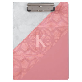 Pranchetas Ruddy Pink Batik E Cinza Watercolor Letra