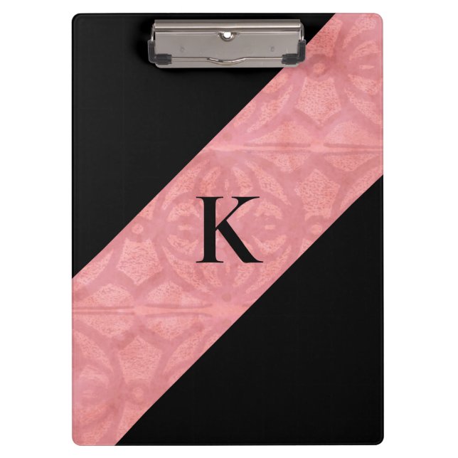 Pranchetas Ruddy Pink Batik e Letra Negra (Frente)