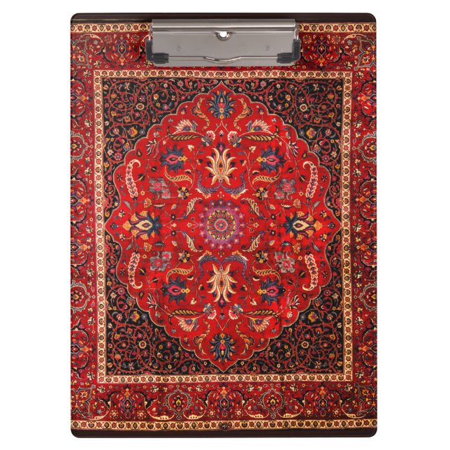 Pranchetas Rug Persa Vermelho de Mashhad (Frente)