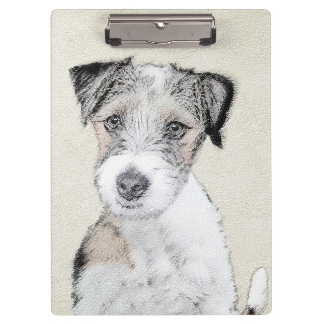 Pranchetas Russell Terrier Rough Painting - Arte Original de  (Frente)