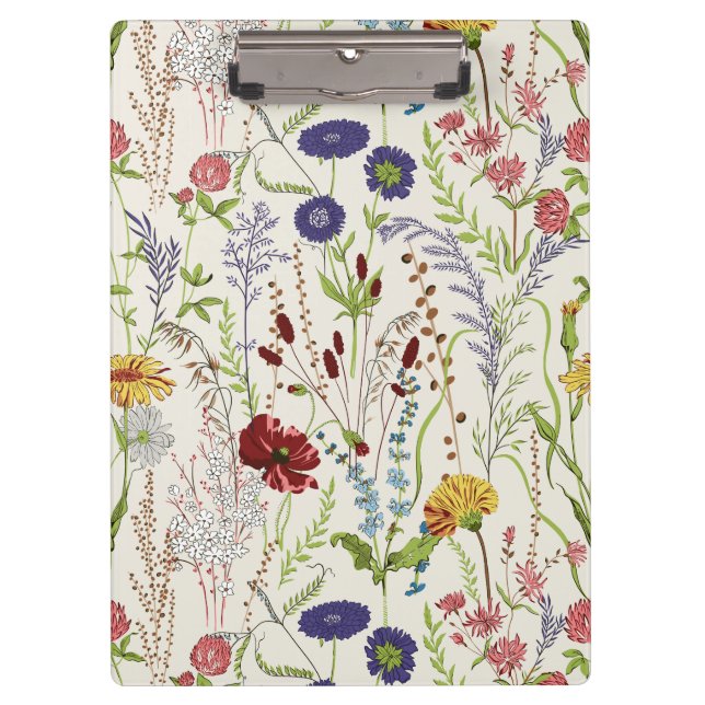 Pranchetas Rustic Hand-Drawn Meadow Wildflower (Frente)