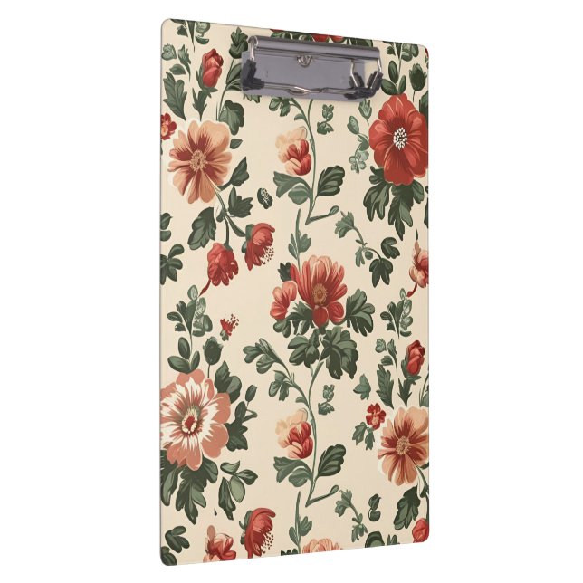 Pranchetas Rústico Jardim Bloom - Padrão Floral Vermelho Vint (Direita)