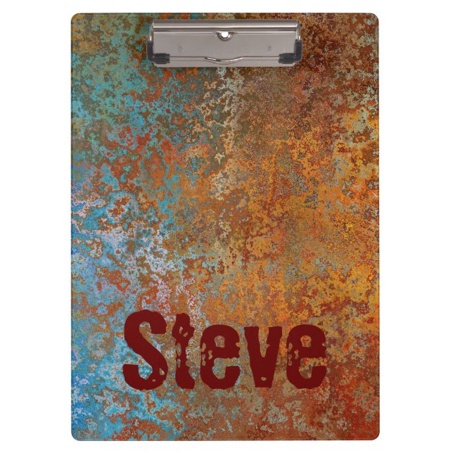 Pranchetas Rusty, Verdigris, Grunge Steampunk Personalizado (Frente)