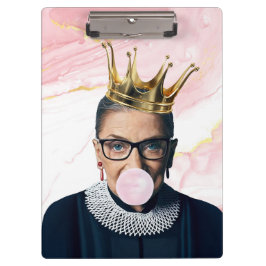 Pranchetas Ruth Bader Ginsburg Blowing Pink Bubble gum