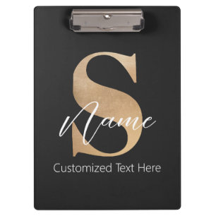 Pranchetas S & Name Iniciais Monogramados Modernos Personaliz