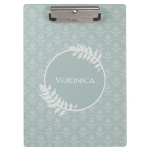 Pranchetas Sage Green Elegant Damask