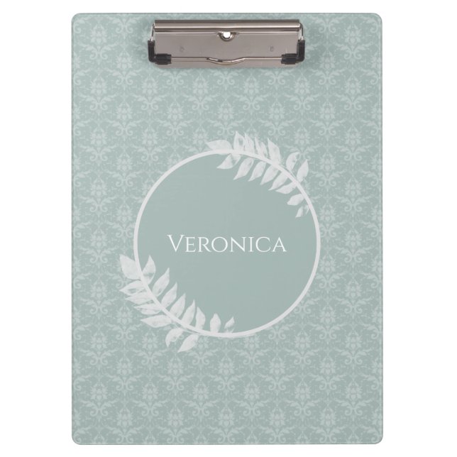 Pranchetas Sage Green Elegant Damask (Frente)