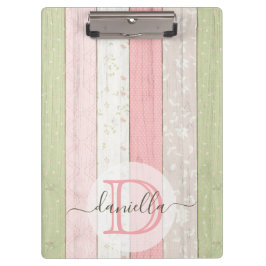 Pranchetas Sage Russo Verde e Madeira Floral Rosa Personaliza