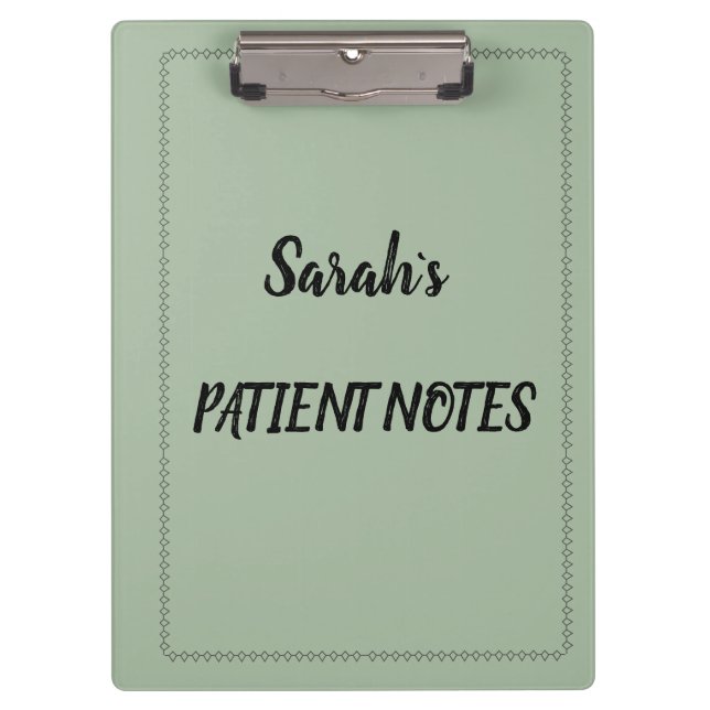 Pranchetas Sage Verde Moderno Personalizado (Frente)