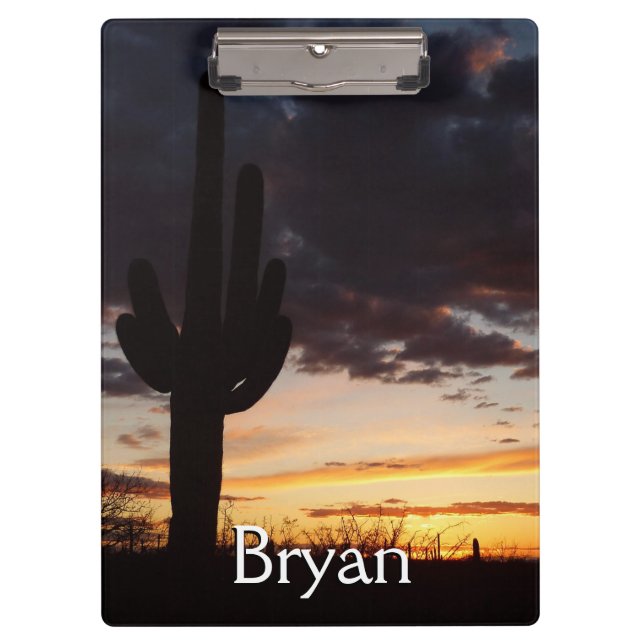 Pranchetas Saguaro Sunset III Arizona Desert Landscape (Frente)