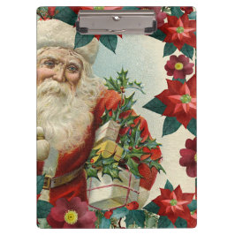 Pranchetas Santa Claus bringing gifts and presents
