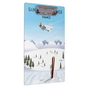 Pranchetas Santo Sorlin d'Arves França ski poster