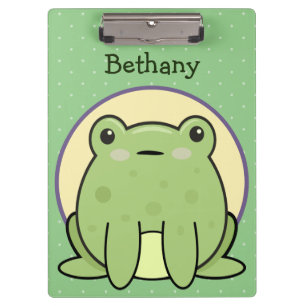 Pranchetas Sapo Verde Kawaii Personalizado