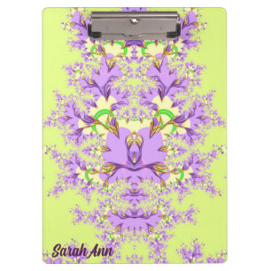 Pranchetas SARAH ANN ~ Mauve, Amarelo e Verde Floral