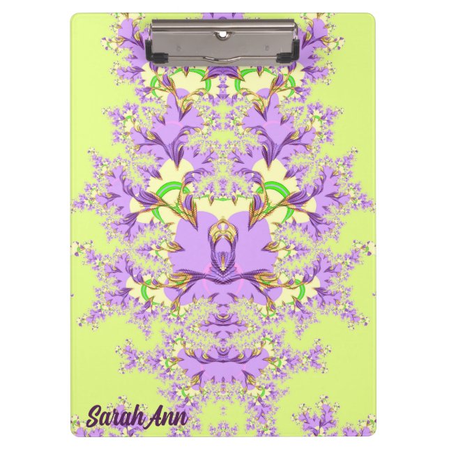 Pranchetas SARAH ANN ~ Mauve, Amarelo e Verde Floral (Frente)