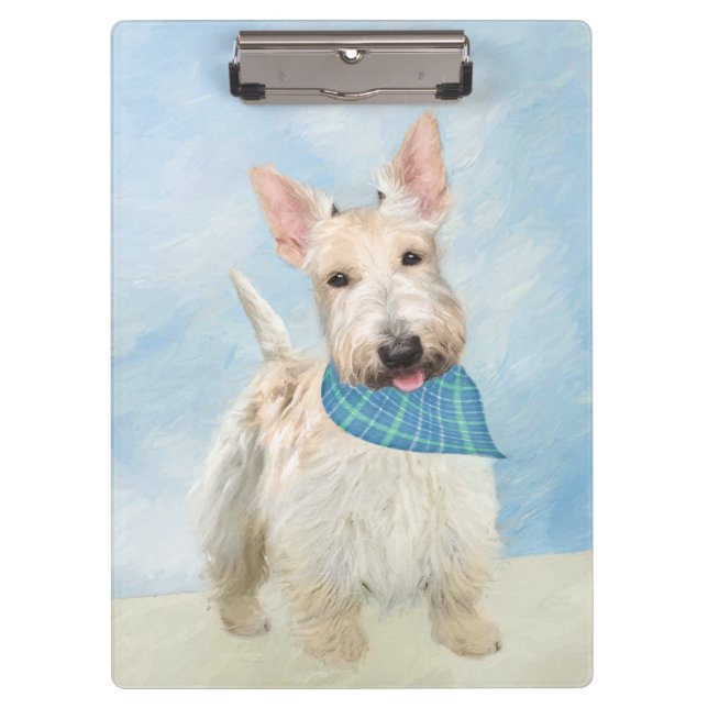 Pranchetas Scottish Terrier Wheaten Dog Painting (Frente)