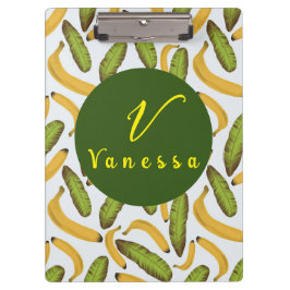 Pranchetas Script Tropical Banana Leaf Monograma