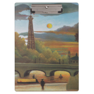 Pranchetas Seine e Torre Eiffel ao Pôr-do-Sol por Henri Rouss