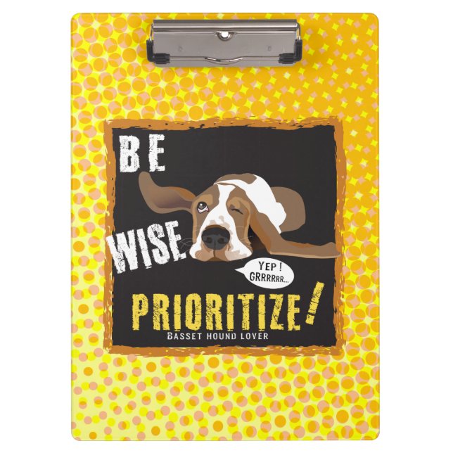 Pranchetas Seja Sábio, Prioritize! (Frente)