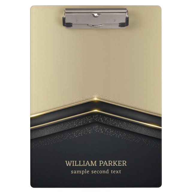 Pranchetas Seta Dourada bege e preta (Frente)