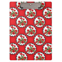 Shabby Chic Vermelho, Preto e Branco Papoulas Flor