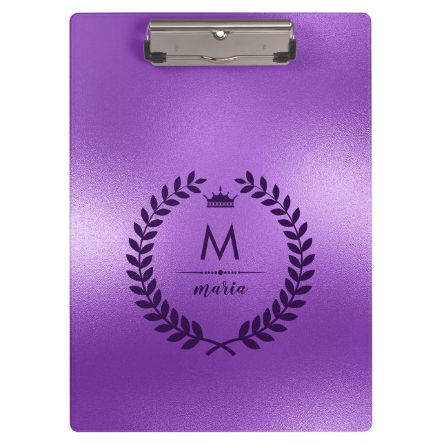 Pranchetas Shimmering Purple Background Com Laurel Wreath (Frente)