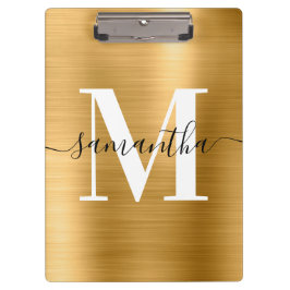 Pranchetas Signature Monograma Dourado Shimmer Foil