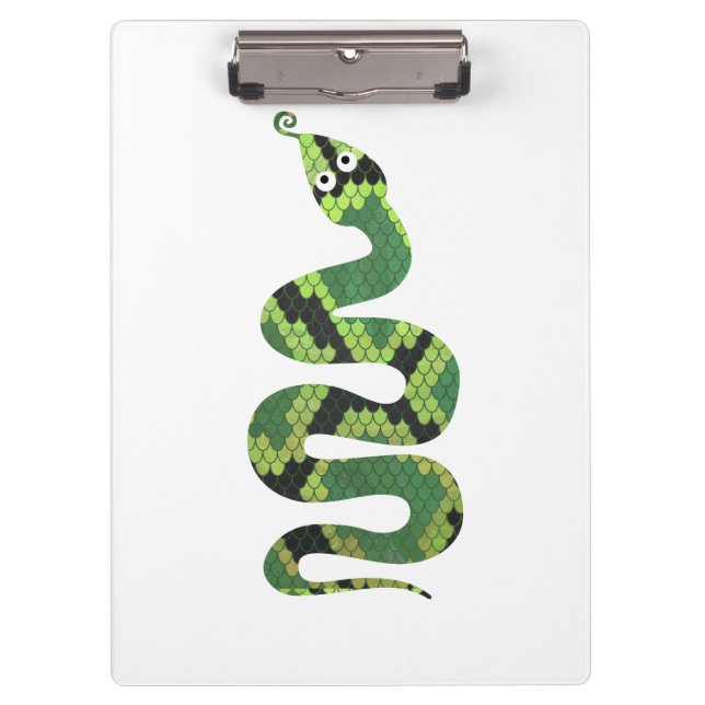 Pranchetas Silhueta cobra, preta e Impressão verde (Frente)