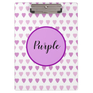 Pranchetas Símbolo de amor Corações Cute Purple