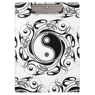 Pranchetas Símbolo Yin & Yang Preto e Branco Estilo Tatuagem