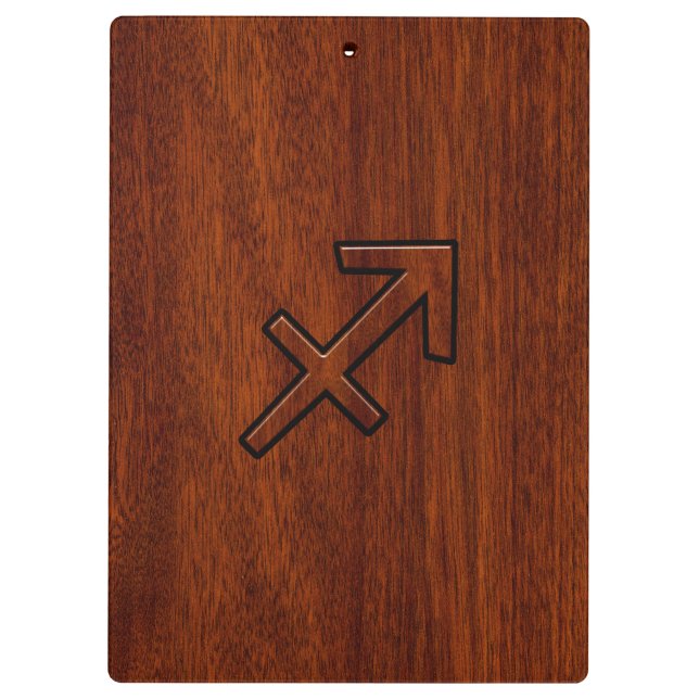 Pranchetas Símbolo Zodíaco Sagitário no Decor de Madeira de M (Verso)