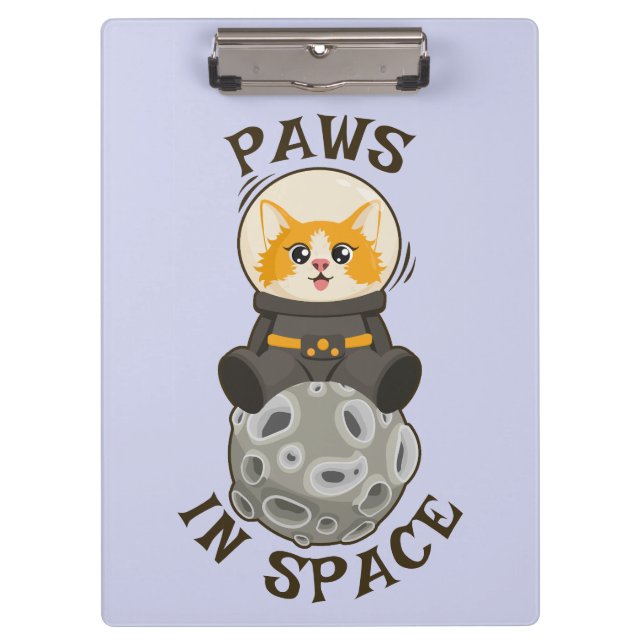 Pranchetas Simple Cat in space Astronaut Cosmic animal Moon (Frente)