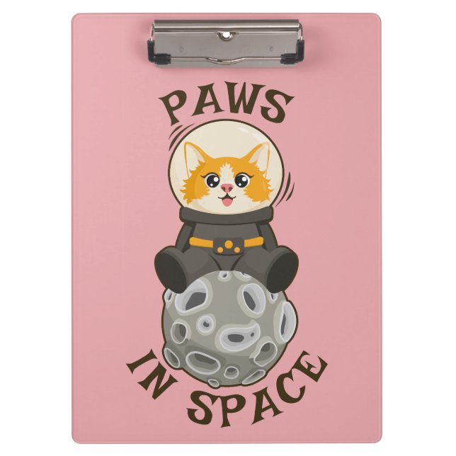 Pranchetas Simple Cat in space Astronaut Cosmic animal Moon (Frente)