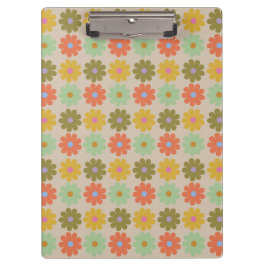 Pranchetas Simple Pastel Vintage Flower Pattern