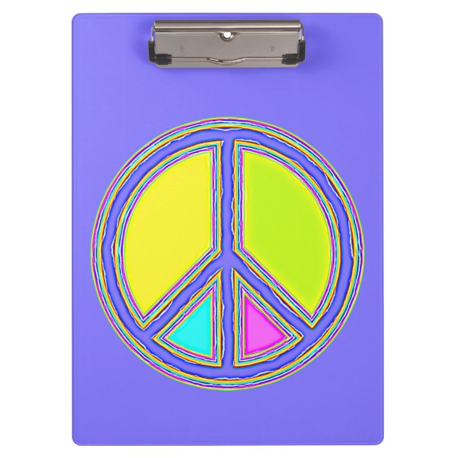 Pranchetas Sinal de PAZ com Cores Preenchidas 1 (Frente)