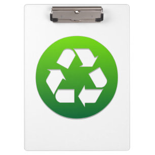 Pranchetas Sinal de Reciclar Verde