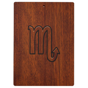 Pranchetas Sinal de Scorpio Zodiac no Estilo de Mahogany