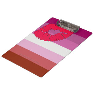 Pranchetas SlipperyJoe lipstick lésbica orgulho bandeira femi