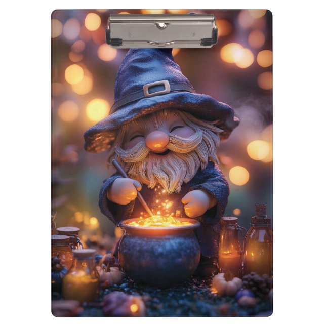 Pranchetas Smiling Gnome Stirring Magic Pote (Frente)