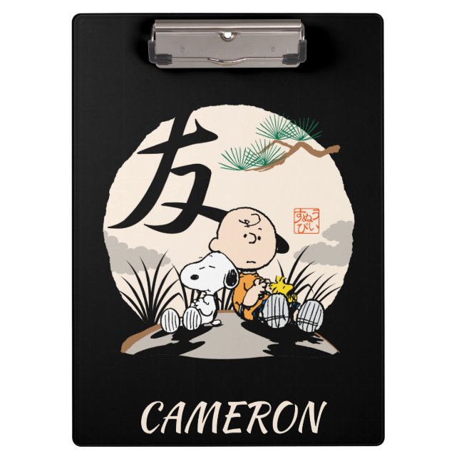 Pranchetas Snoopy, Charlie Brown e Woodstock - Amigo (Frente)