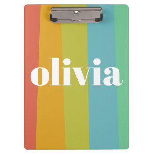 Pranchetas Sorbet Rainbow Colors Nome Personalizado Summer