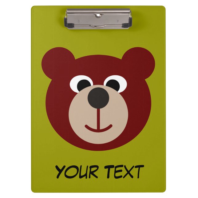 Pranchetas Sorrindo Urso de Teddy + seu texto (Frente)
