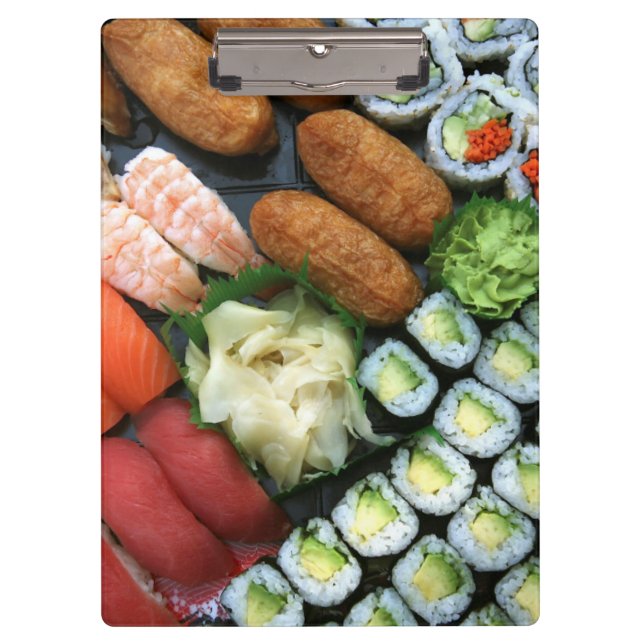 Pranchetas Sortimento de favoritos de sushi japonês (Frente)