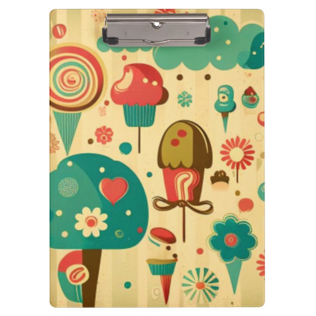 Pranchetas Sorvetes de vintagem retrô-cútis (Frente)